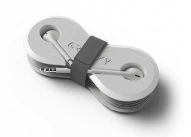 Auriculares groovy con microfono y estuche conector jack 3,5 mm color blanco