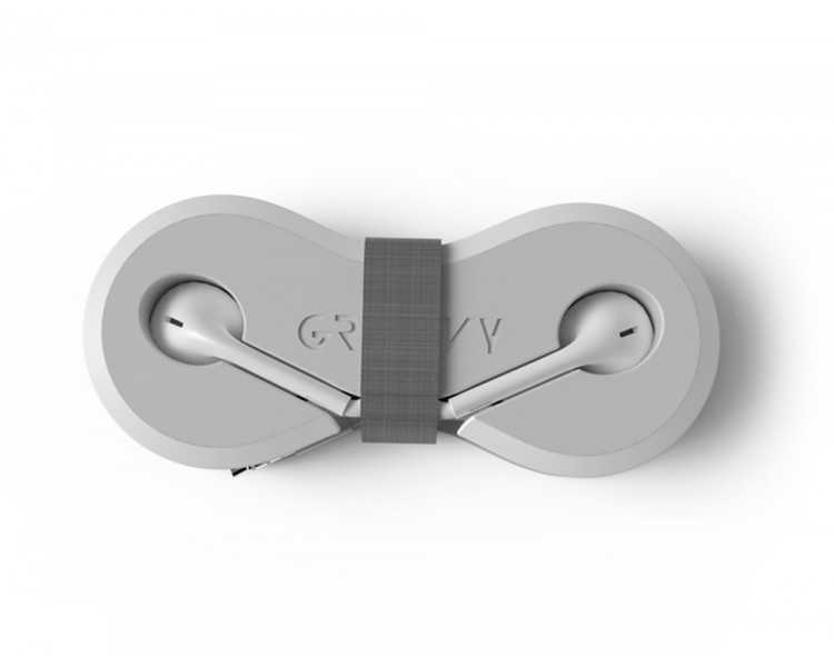 Auriculares groovy con microfono y estuche conector jack 3,5 mm color blanco