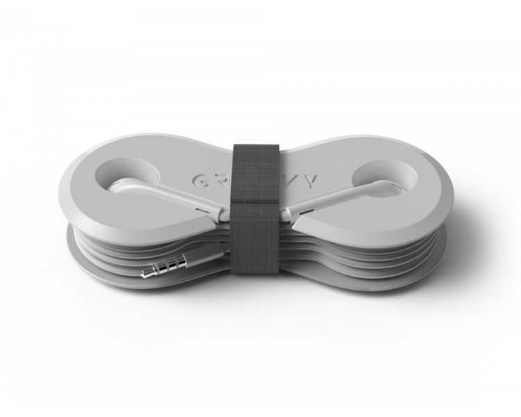Auriculares groovy con microfono y estuche conector jack 3,5 mm color blanco