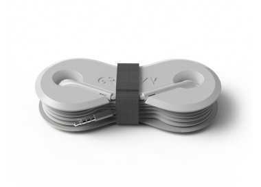 Auriculares groovy con microfono y estuche conector jack 3,5 mm color blanco