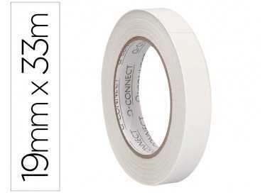 Cinta adhesiva q-connect doble cara 33 mt x 19 mm