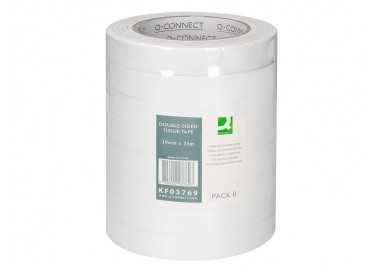Cinta adhesiva q-connect doble cara 33 mt x 19 mm