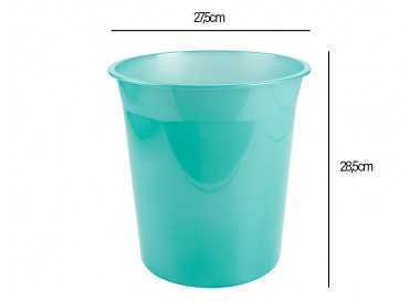 Papelera plastico liderpapel menta translucido 13 litros 275x285 mm Papelera plastico liderpapel menta translucido 13 litros 275x285 mm