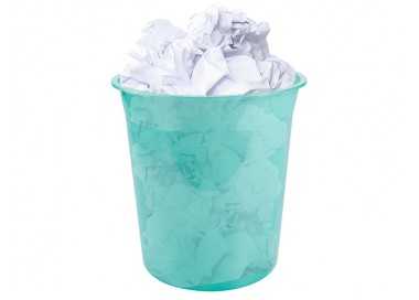 Papelera plastico liderpapel menta translucido 13 litros 275x285 mm Papelera plastico liderpapel menta translucido 13 litros 275x285 mm