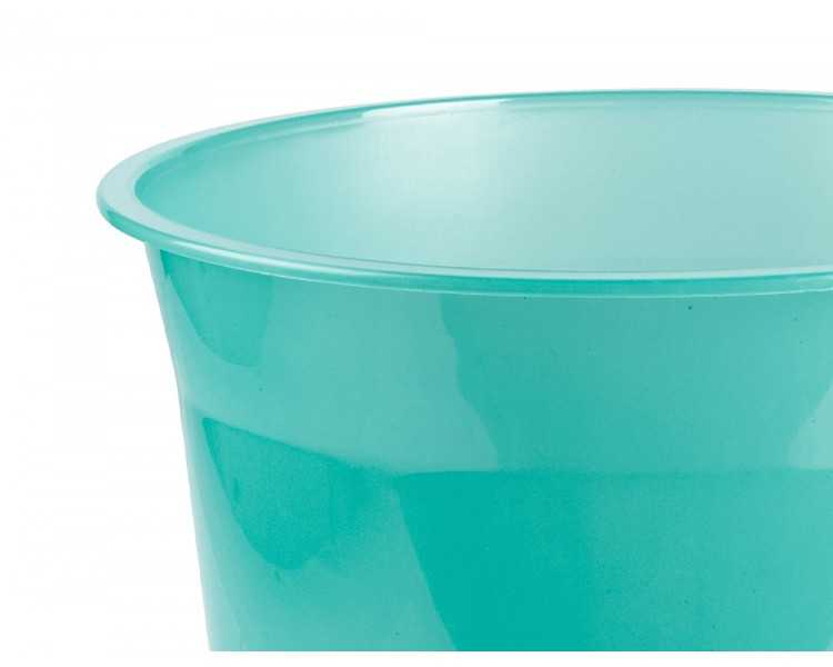 Papelera plastico liderpapel menta translucido 13 litros 275x285 mm