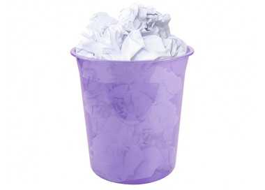 Papelera plastico liderpapel lavanda translucido 13 litros 275x285 mm