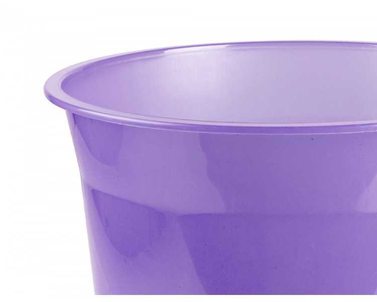 Papelera plastico liderpapel lavanda translucido 13 litros 275x285 mm