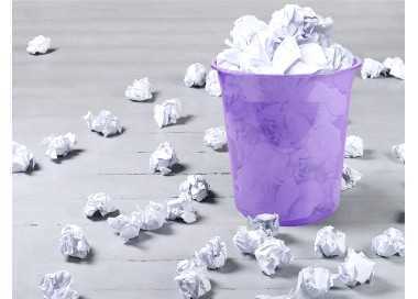 Papelera plastico liderpapel lavanda translucido 13 litros 275x285 mm