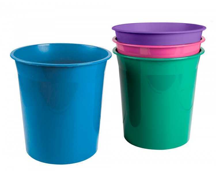 Papelera plastico liderpapel menta opaco 13 litros 275x285 mm