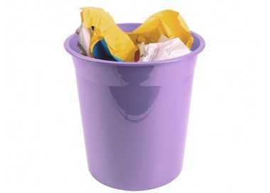 Papelera plastico liderpapel lavanda opaco 13 litros 275x285 mm