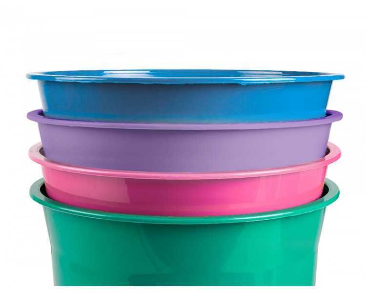 Papelera plastico liderpapel lavanda opaco 13 litros 275x285 mm