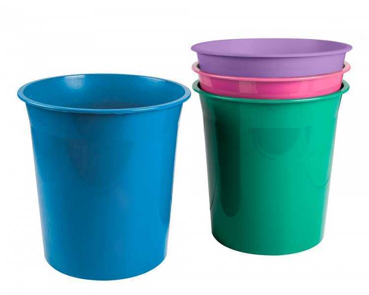 Papelera plastico liderpapel lavanda opaco 13 litros 275x285 mm