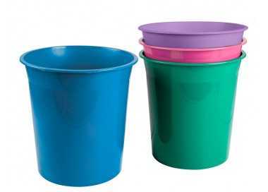 Papelera plastico liderpapel lavanda opaco 13 litros 275x285 mm