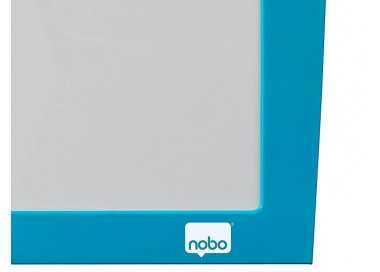 Pizarra blanca nobo magnetica marco azul 430x585 mm