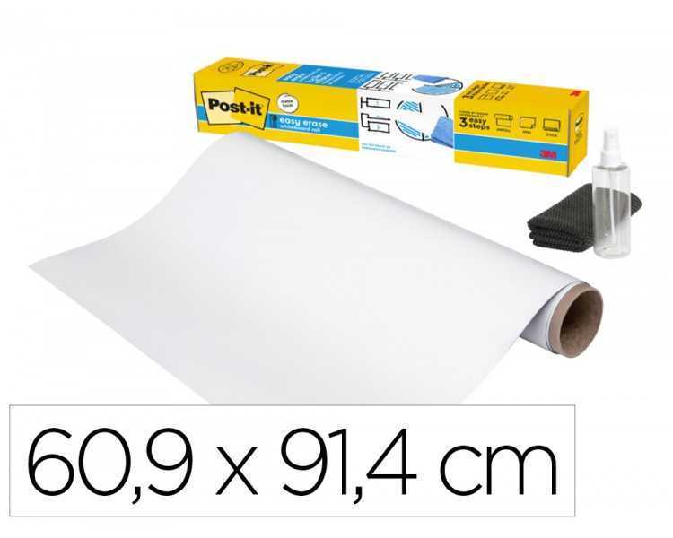 Pizarra blanca post-it super sticky flex adhesiva removible rollo 60,9x91,4 cm