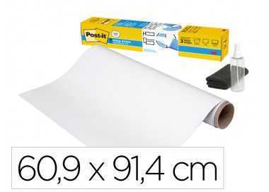 Pizarra blanca post-it super sticky flex adhesiva removible rollo 60,9x91,4 cm