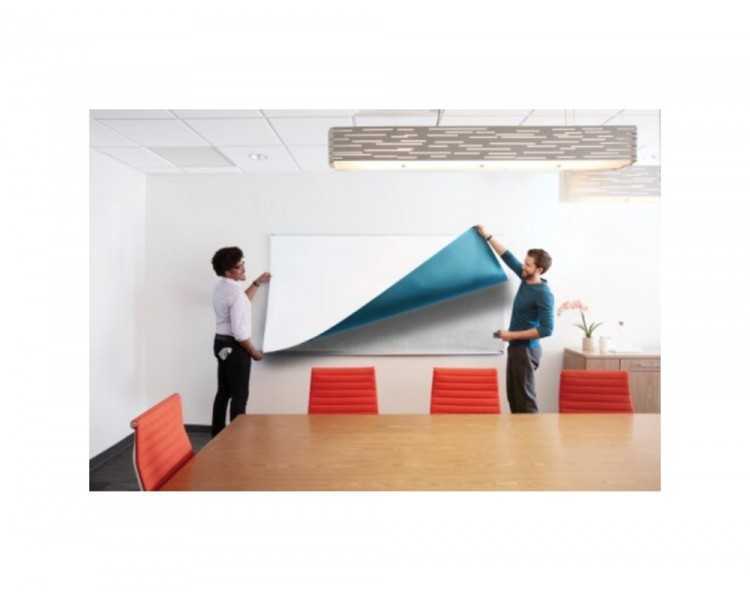Pizarra blanca post-it super sticky flex adhesiva removible rollo 60,9x91,4 cm