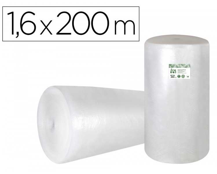 Plastico burbuja liderpapel ecouse 1.60x200m 30% de plastico reciclado