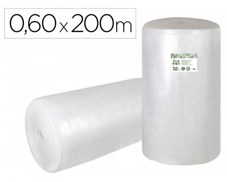 Plastico burbuja liderpapel ecouse 0.60x200m 30% de plastico reciclado