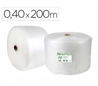 Plastico burbuja liderpapel ecouse 0.40x200m 30% de plastico reciclado