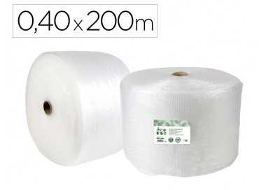 Plastico burbuja liderpapel ecouse 0.40x200m 30% de plastico reciclado