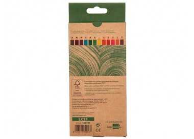 Lapices de colores liderpapel ecouse caja de 12 unidades colores surtidos con certificado fsc