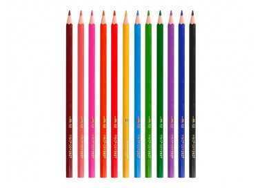 Lapices de colores liderpapel ecouse caja de 12 unidades colores surtidos con certificado fsc