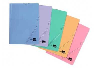 Carpeta liderpapel gomas folio 3 solapas carton plastificado colores pasteles surtidos Carpeta liderpapel gomas folio 3 solapas carton plastificado colores pasteles surtidos