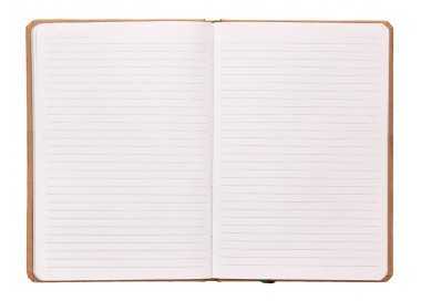 Libreta liderpapel ecouse 100% reciclada a5 96 hojas 70g/m2 horizontal con gomilla y marca paginas