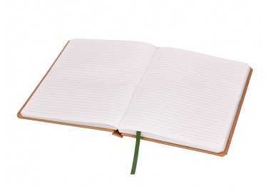 Libreta liderpapel ecouse 100% reciclada a5 96 hojas 70g/m2 horizontal con gomilla y marca paginas