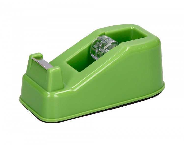 Portarrollo sobremesa liderpapel ecouse 100% plastico reciclado para cinta de 33 mt color verde