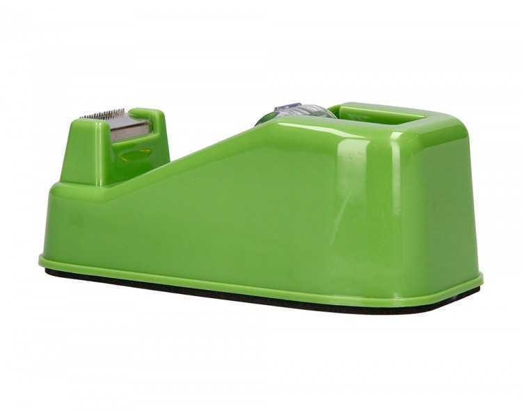 Portarrollo sobremesa liderpapel ecouse 100% plastico reciclado para cinta de 33 mt color verde