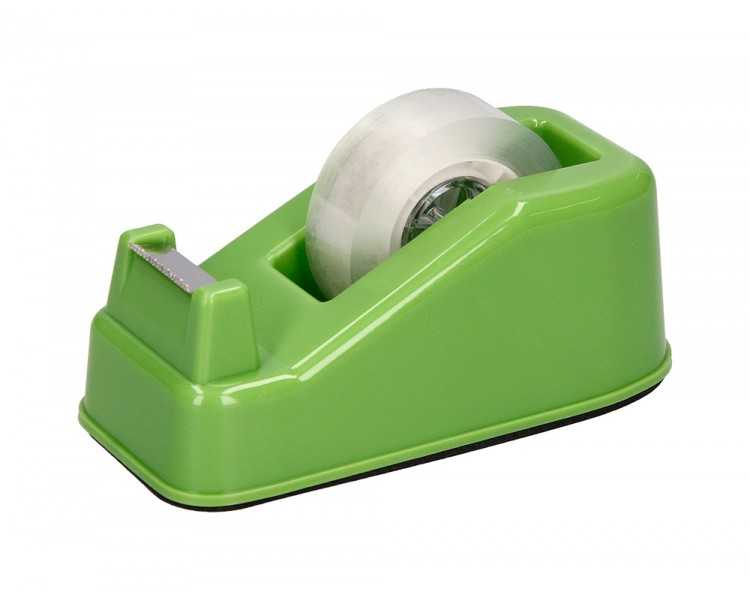 Portarrollo sobremesa liderpapel ecouse 100% plastico reciclado para cinta de 33 mt color verde