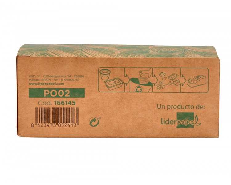 Portarrollo sobremesa liderpapel ecouse 100% plastico reciclado para cinta de 33 mt color verde