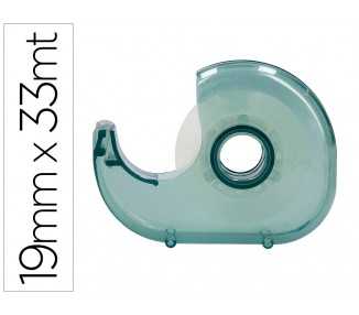 Miniportarrollo liderpapel ecouse 100% plastico reciclado para cinta de 33 mt x 19 mm