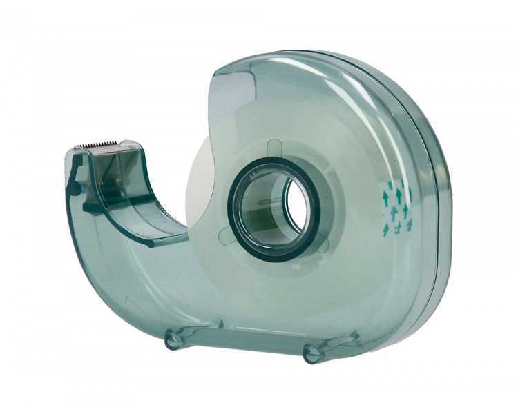 Miniportarrollo liderpapel ecouse 100% plastico reciclado para cinta de 33 mt x 19 mm