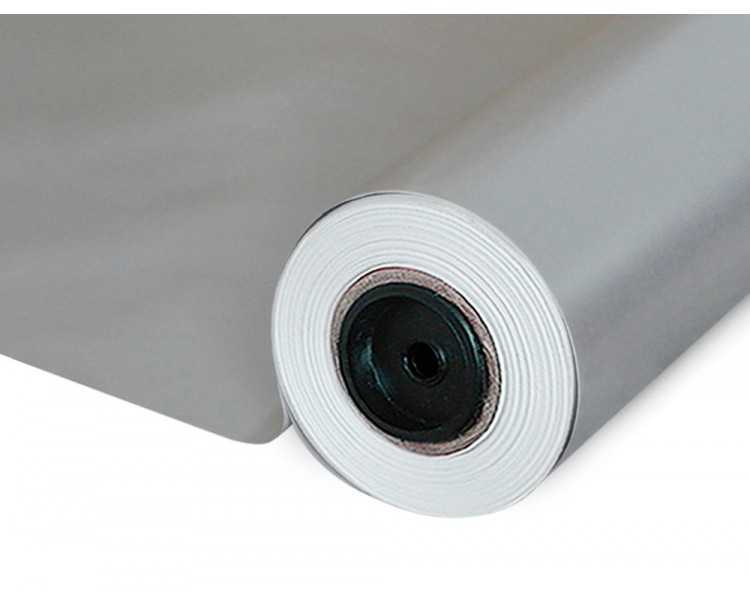 Papel de regalo basika metalizado plata bobina ancho 31 cm longitud 80 m