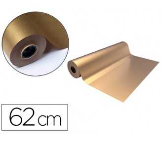Papel de regalo basika metalizado oro bobina ancho 62 cm longitud 80 m