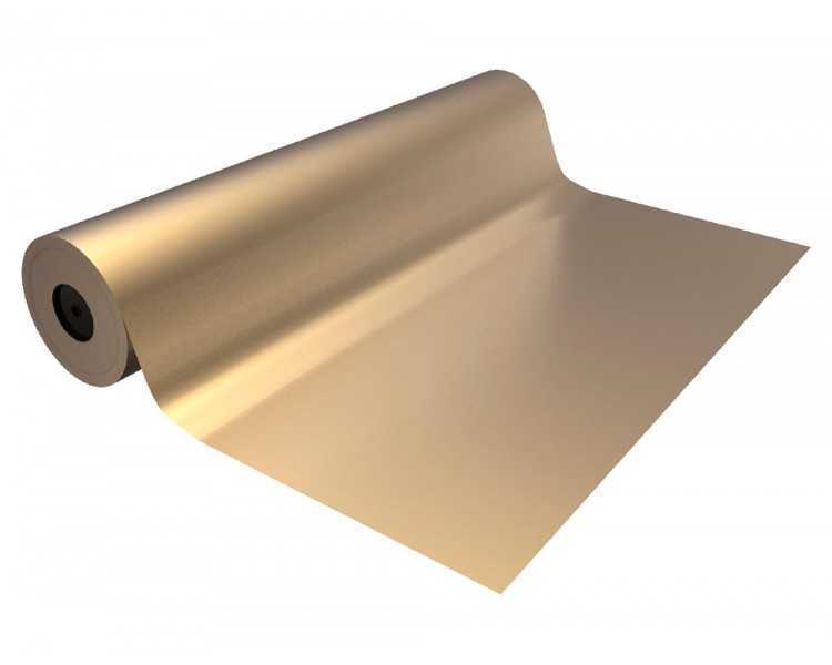 Papel de regalo basika metalizado oro bobina ancho 62 cm longitud 80 m