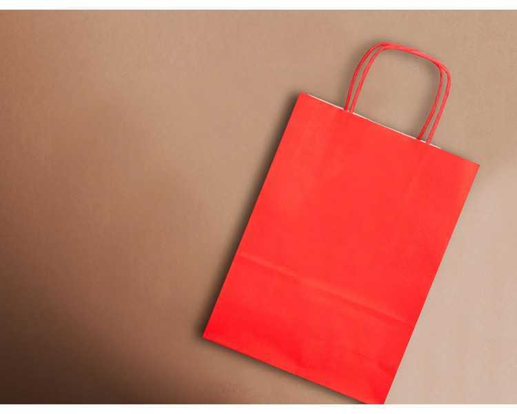 Bolsa papel q-connect celulosa rojo l con asa retorcida 320x400x14 mm