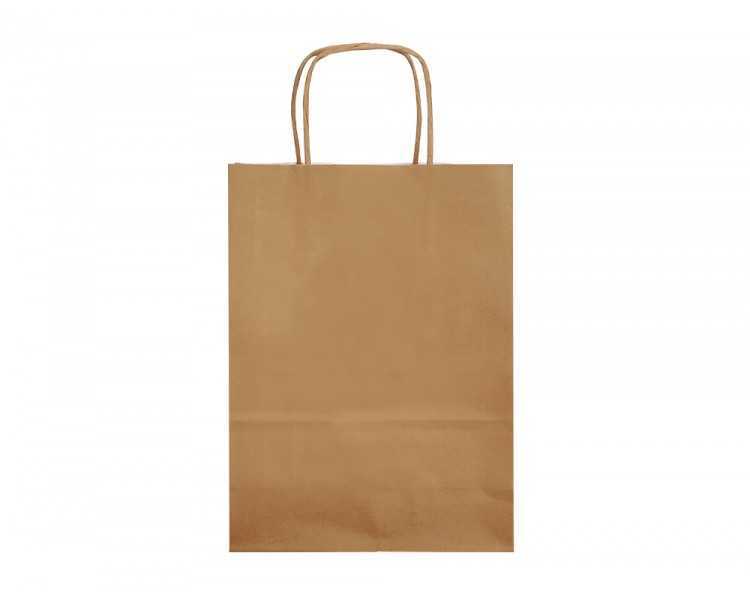 Bolsa papel q-connect celulosa natural liso l con asa retorcida 320x400x14 mm