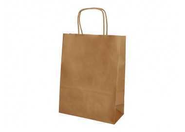 Bolsa papel q-connect celulosa natural liso l con asa retorcida 320x400x14 mm Bolsa papel q-connect celulosa natural liso l con asa retorcida 320x400x14 mm