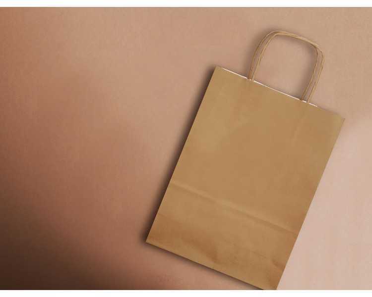 Bolsa papel q-connect celulosa natural liso l con asa retorcida 320x400x14 mm