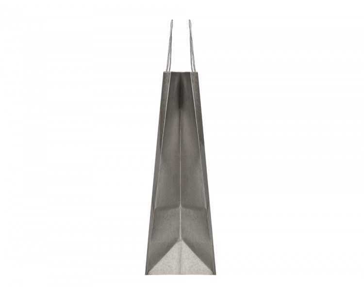 Bolsa papel q-connect kraft plata xs con asa retorcida 180x240x80 mm