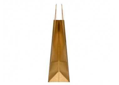 Bolsa papel q-connect kraft oro xs con asa retorcida 180x240x80 mm