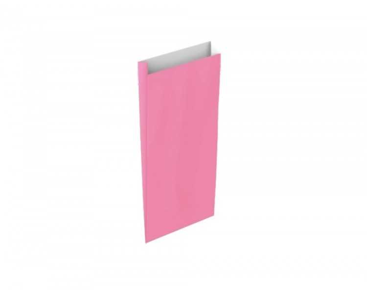 Sobre papel basika celulosa rosa con fuelle xs 120x250x30 mm paquete de 25 unidades