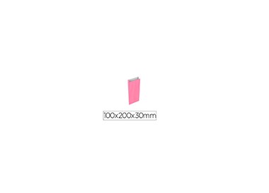 Sobre papel basika celulosa rosa con fuelle xxs 100x200x30 mm paquete de 25 unidades Sobre papel basika celulosa rosa con fuelle xxs 100x200x30 mm paquete de 25 unidades