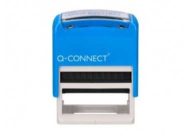 Sello entintado automatico q-connect contabilizado almohadilla 14x38 mm color azul Sello entintado automatico q-connect contabilizado almohadilla 14x38 mm color azul