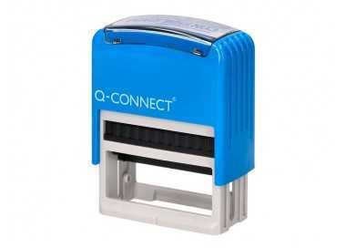 Sello entintado automatico q-connect contabilizado almohadilla 14x38 mm color azul Sello entintado automatico q-connect contabilizado almohadilla 14x38 mm color azul