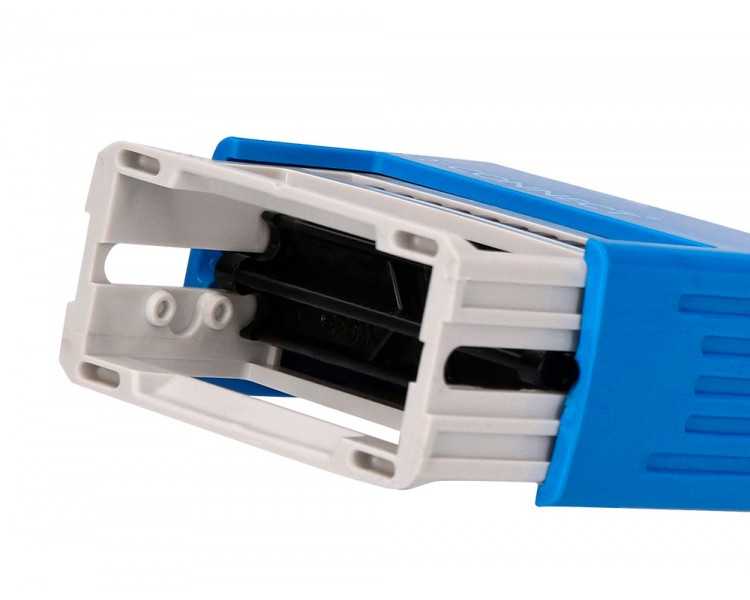 Sello entintado automatico q-connect contabilizado almohadilla 14x38 mm color azul